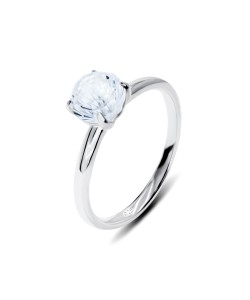 CZ Rose Shaped Silver Ring NSR-3388